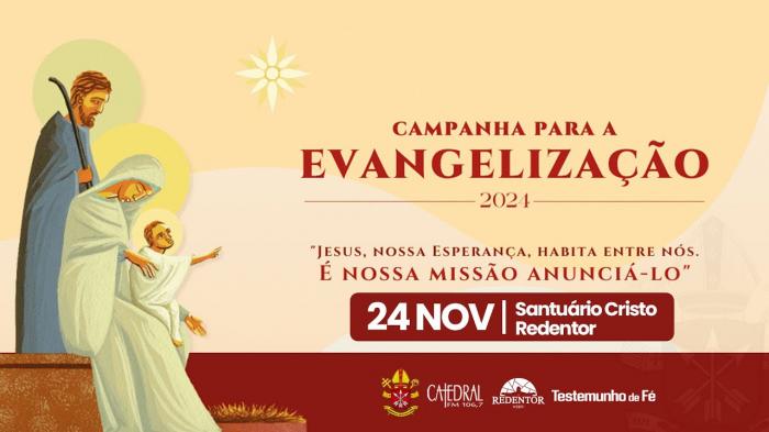 CNBB lança campanha para a evangelização 2024 no Cristo Redentor 